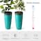 Glitzhome® Oversized Turquoise Honeycomb Textured Tall Plastic Planters, 2ct.